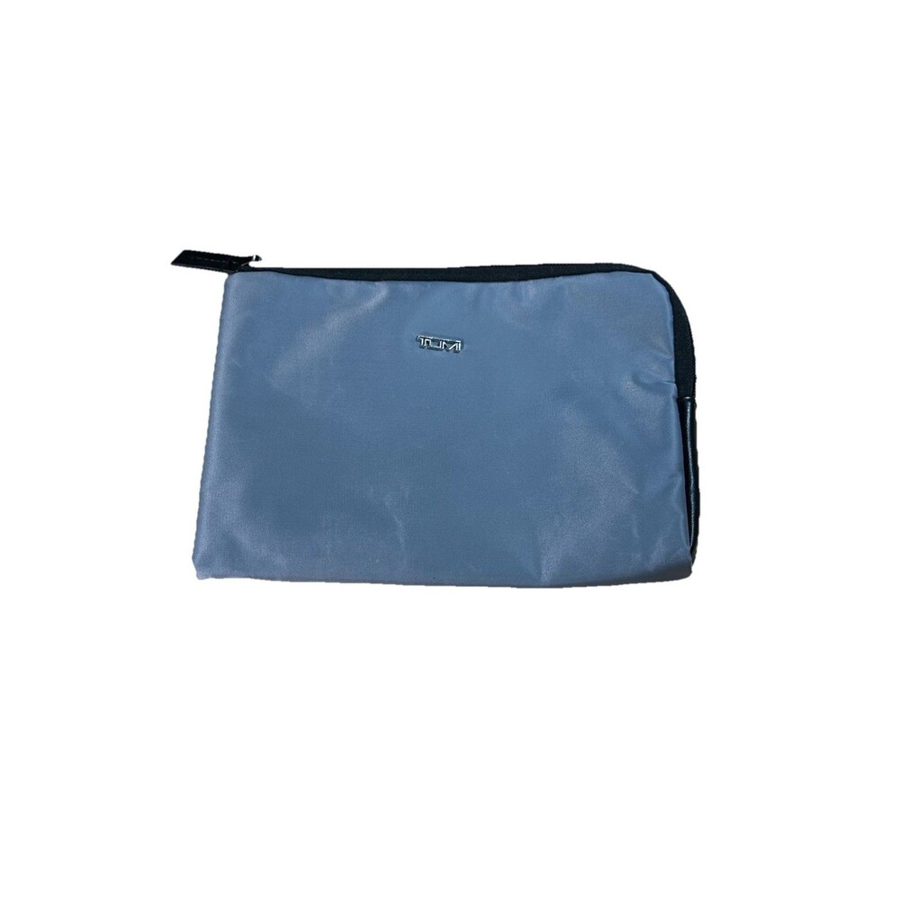 Tumi For Delta Gray Travel Bag Cosmetic Toiletries Accessory Zip Pouch New